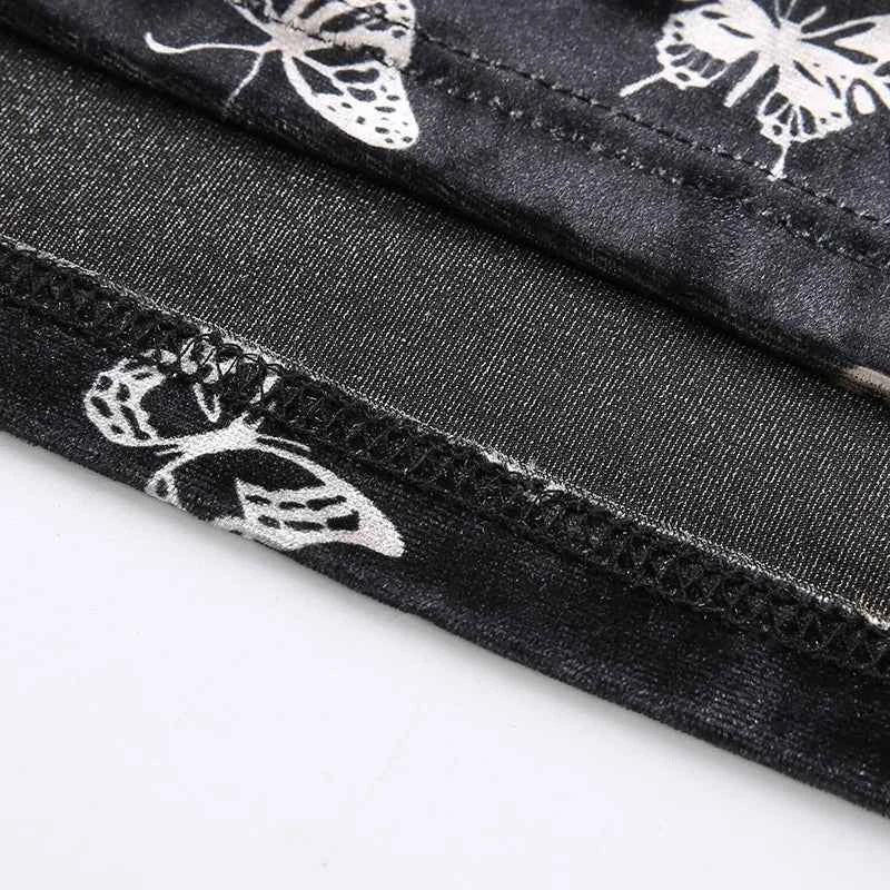 Harajuku Black Dress Women Gothic Spaghetti Strap Backless Off Shoulder Dresses Female Fashion Casual Print Sexy Dress