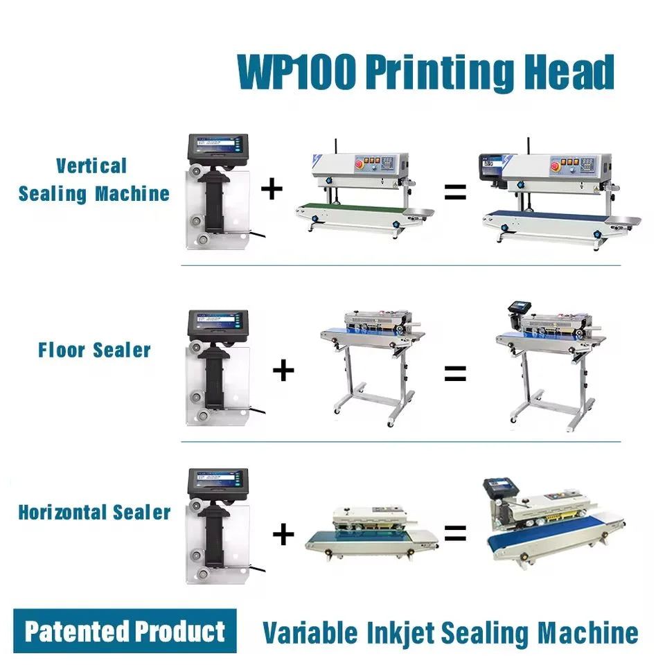 Date LOGO QR Code Inkjet Printer for FR800 FR-900 Band Sealer Aluminum Foil Bags Plastic Bags Sealing Machine