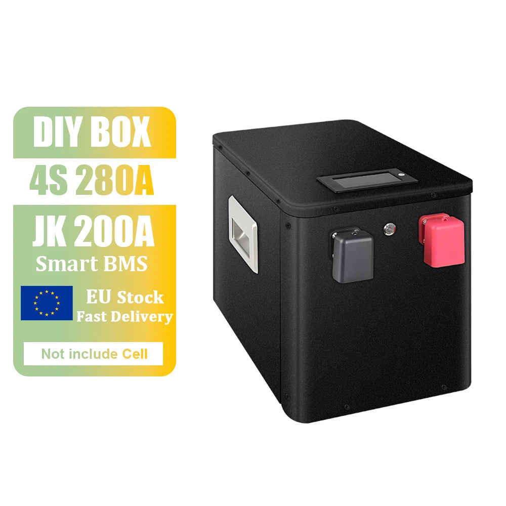 EU Stock Fast Delivery 4s 280a DIY BOX with JK 200A Smart BMS for Diy 12v 280ah 314ah 334ah Lifepo4 Battery Pack for Solar