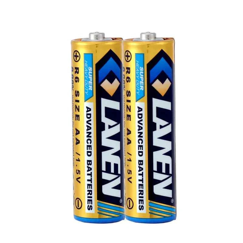 13PCS Card Pack AA R6 Size Carbon Zinc Batteries - Bulk Wholesale with Long Shelf Life/OEM Service