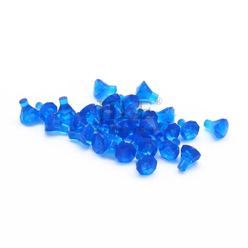 100pcs Moc Rock 1x1 Jewel 24 Facet Stone 30153 City Street View Diamond Building Bricks Blocks Bulk Compatible with Assembles