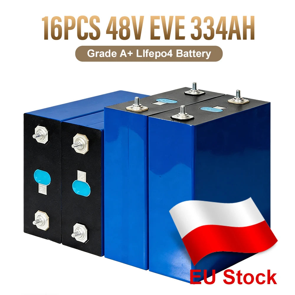 Best Seller Poland Stock  X 16PCS EVE 334AH 10 Years Warranty Matched and Tested Grade A+