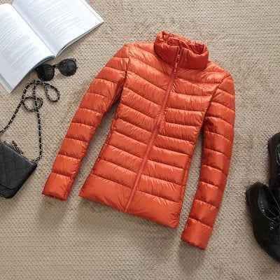 90% Ultra-light Plus Size Thin Down Jacket Women 2020 Autumn Winter Slim Short Hooded Warm White Duck Down Coat Women Outerwear