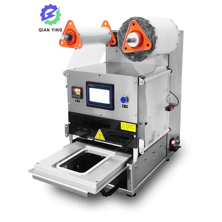 Gas Flush Nitrogen Automatic Salad  Lunch Box Fast Food  Commercial  Tabletop  Plastic Tray Sealer Sealing Machine