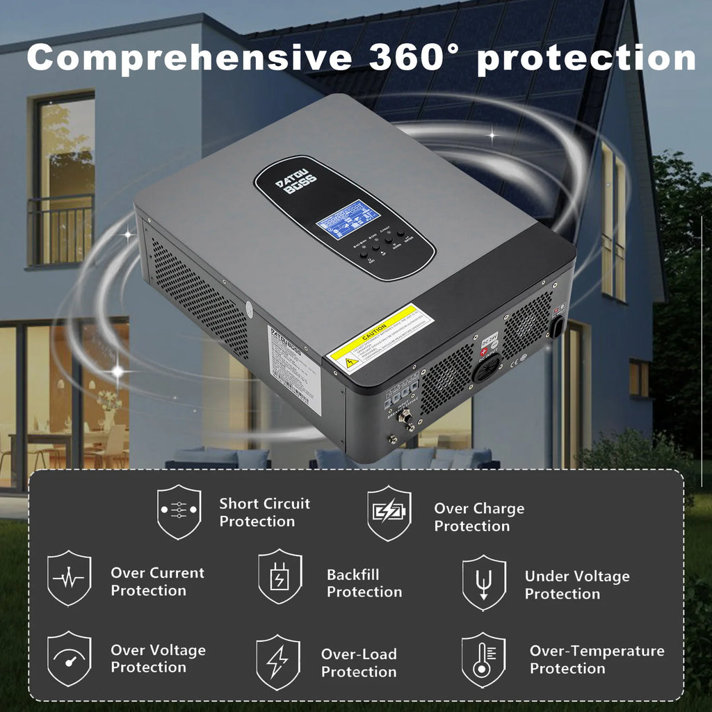 EU US Stock Overseas Certification 48V 24V 6KW 3KW Single Phase Solar Inverter on Off Grid Hybrid Hybrid Solar Inverter