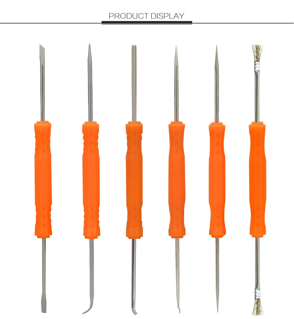 6 in 1 Auxiliary Tools Satisfy 12 Kinds of Requirements Pressure Drill Pry Stamp Cut Crape Hook Pull Brush Welding Maintenance