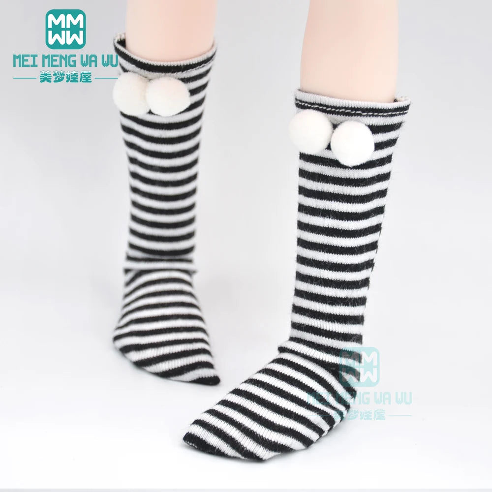 BJD Accessories for 1/3 BJD SD DD Doll Fashion Striped Socks, Reticulated Stockings, Lace Stockings