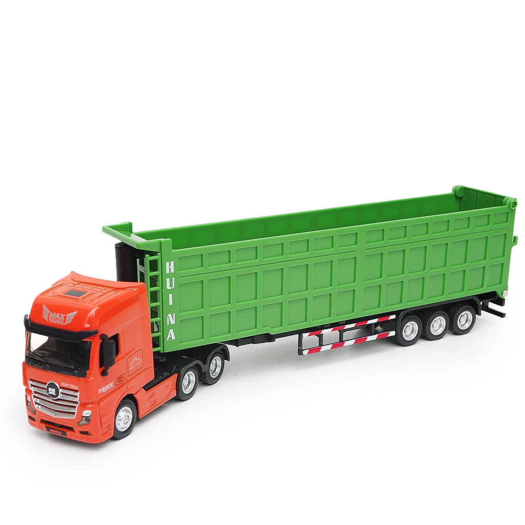 Dropshipping 1/50 Scale Open-Window Huina Static Zinc Alloy Die-cast Construction Model for Over-8-year-old