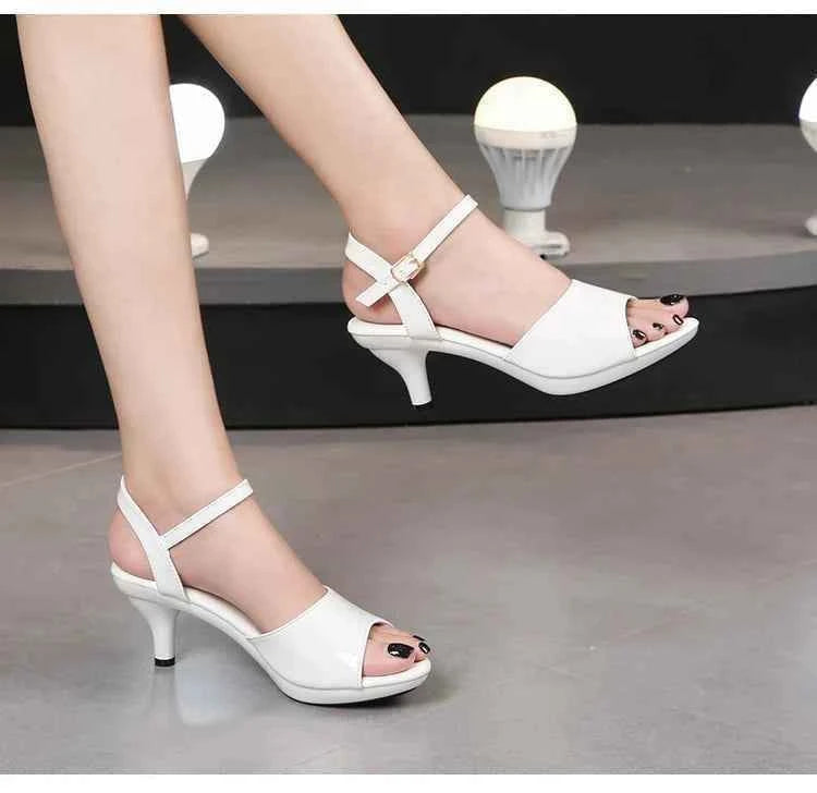 Sandals Women Shoes Big Size 43 Thin Heels Summer Candy Color Peep Toe High Heels Sexy Nightclub Party Slides Cross-Strap Shoes