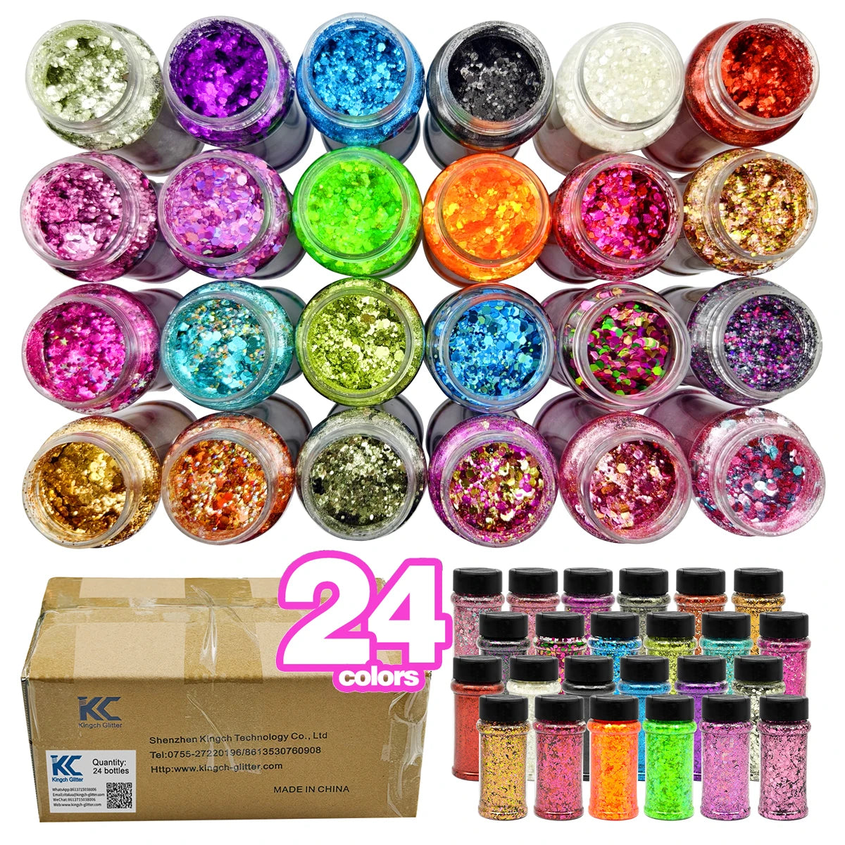 US Warehouse High Bright Glitter Set Free Shipping High Quality Polyester Hexagon Glitter Powder for Resin Crafts Nail
