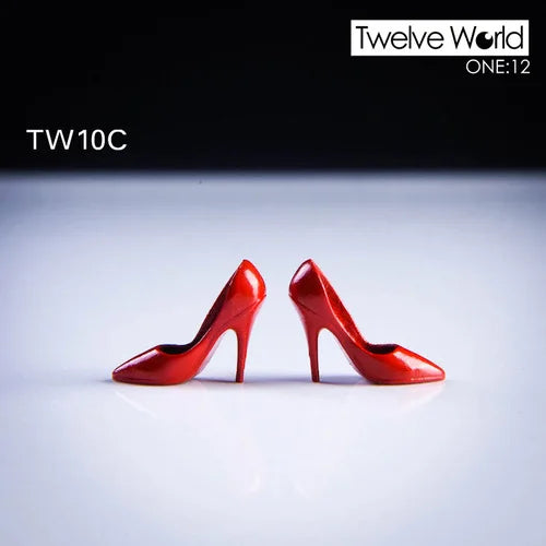 Tbleague 1/12 Scale TW09/TW10 High Heels Female Hollow Shoes for 6" Phicen Female Action Figure Body TWTOYS