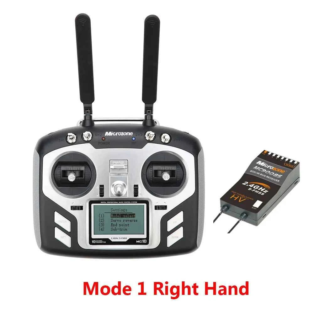 Microzone MC10 10CH 2.4Ghz FHSS RC Transmitter With MC9008S Receiver PCM2048 PWM /M.Bus for RC FPV Racing Drone Airplane