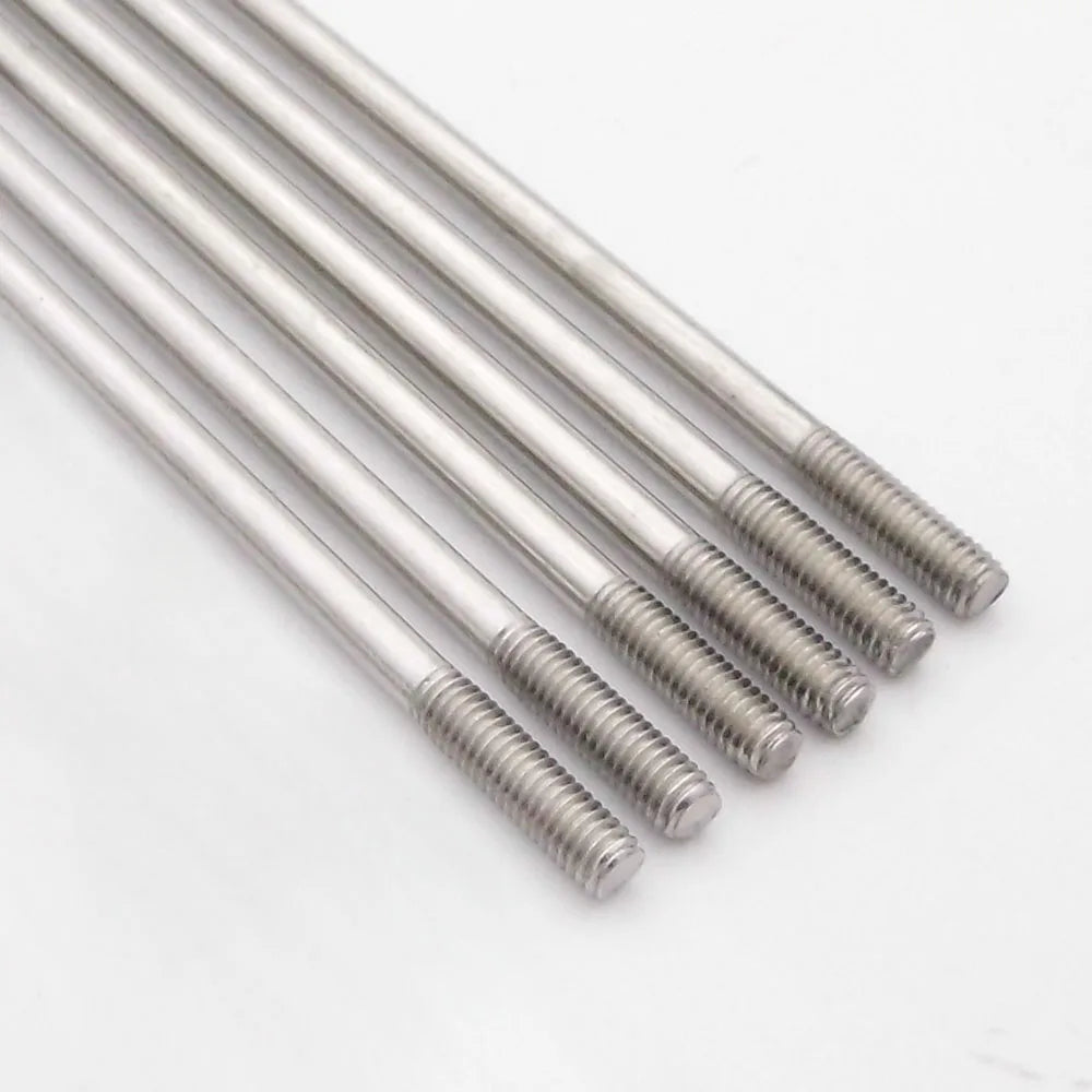5PCS Tie Rods Linkage Servo Steering Pull Rod Stainless Steel 2.6mm M3 25-300mm 100mm 140mm for RC Airpane Boat Car Aircraft