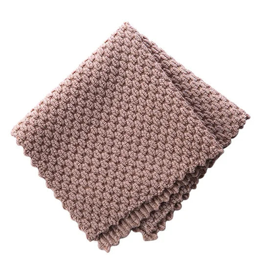 2 Color Microfiber Kitchen Cleaning Cloth – Super Absorbent Dish Rag