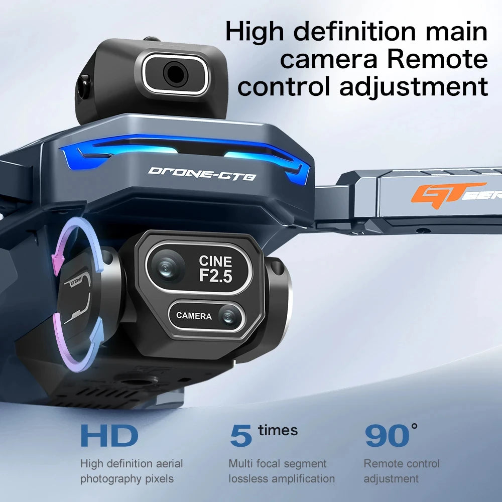 NEW GT8 Mini Drones With Wide Angle Camera and Screen Remote Control Height Hold Wifi FPV RC Foldable Quadcopter Dron Toys