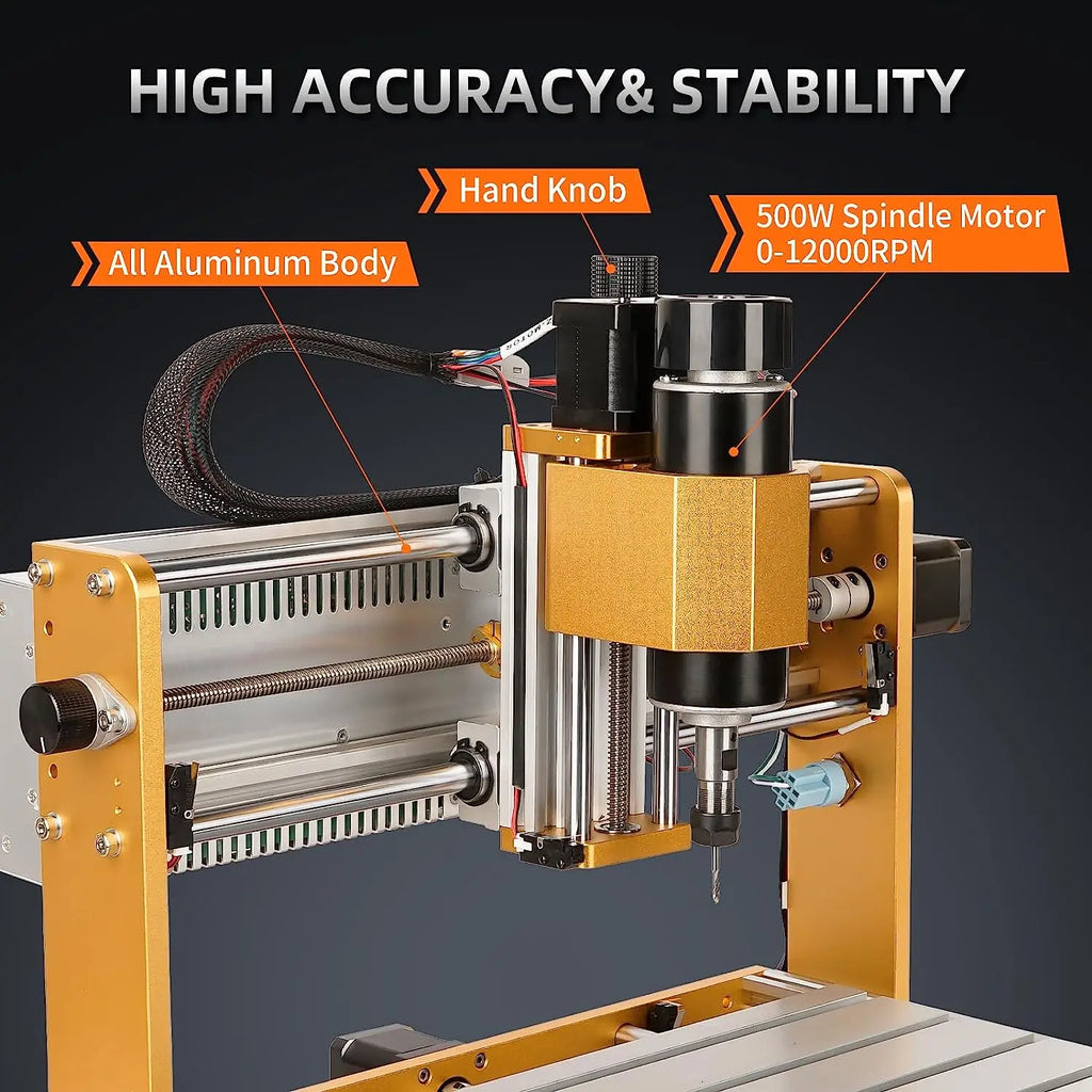 LUNYEE 3018 CNC Lazer Engraver Desktop 500W Wood Router Laser Engraving Cutting Machines for Metal