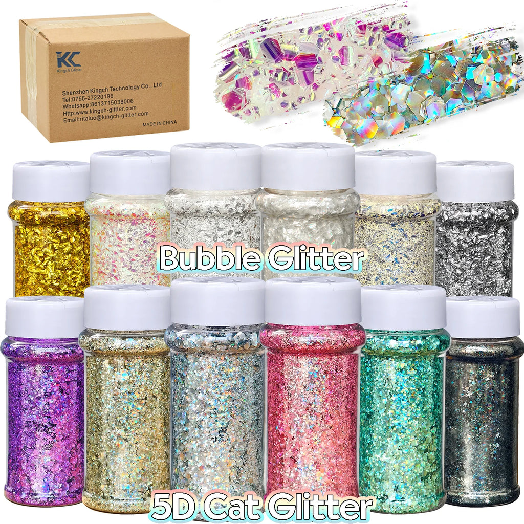 US Warehouse High Bright Glitter Set Free Shipping High Quality Polyester Hexagon Glitter Powder for Resin Crafts Nail