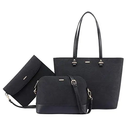 LOVEVOOK Hot Sale Factory Custom Women PU Leather Tote Bag High Quality Summer 3 Pieces Ladies Purses and Handbags for Women Bag