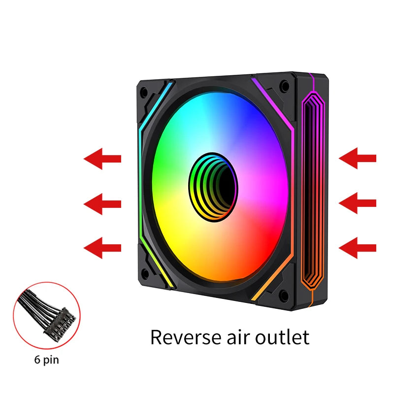 Lovingcool High Quality RGB Desktop CPU ATX Tower Cooling Fans Custom Logo 5V Cheap Price for Gaming Desktop Computer Case