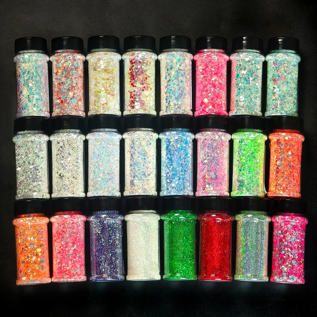 US Warehouse High Bright Glitter Set Free Shipping High Quality Polyester Hexagon Glitter Powder for Resin Crafts Nail