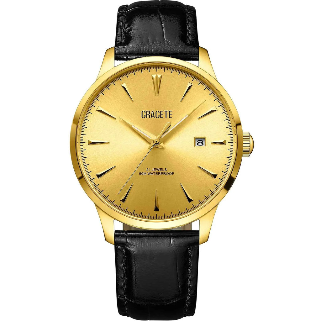 2023 Golden Mechanical Watch for Men - High-End Stylish Stainless Steel Design