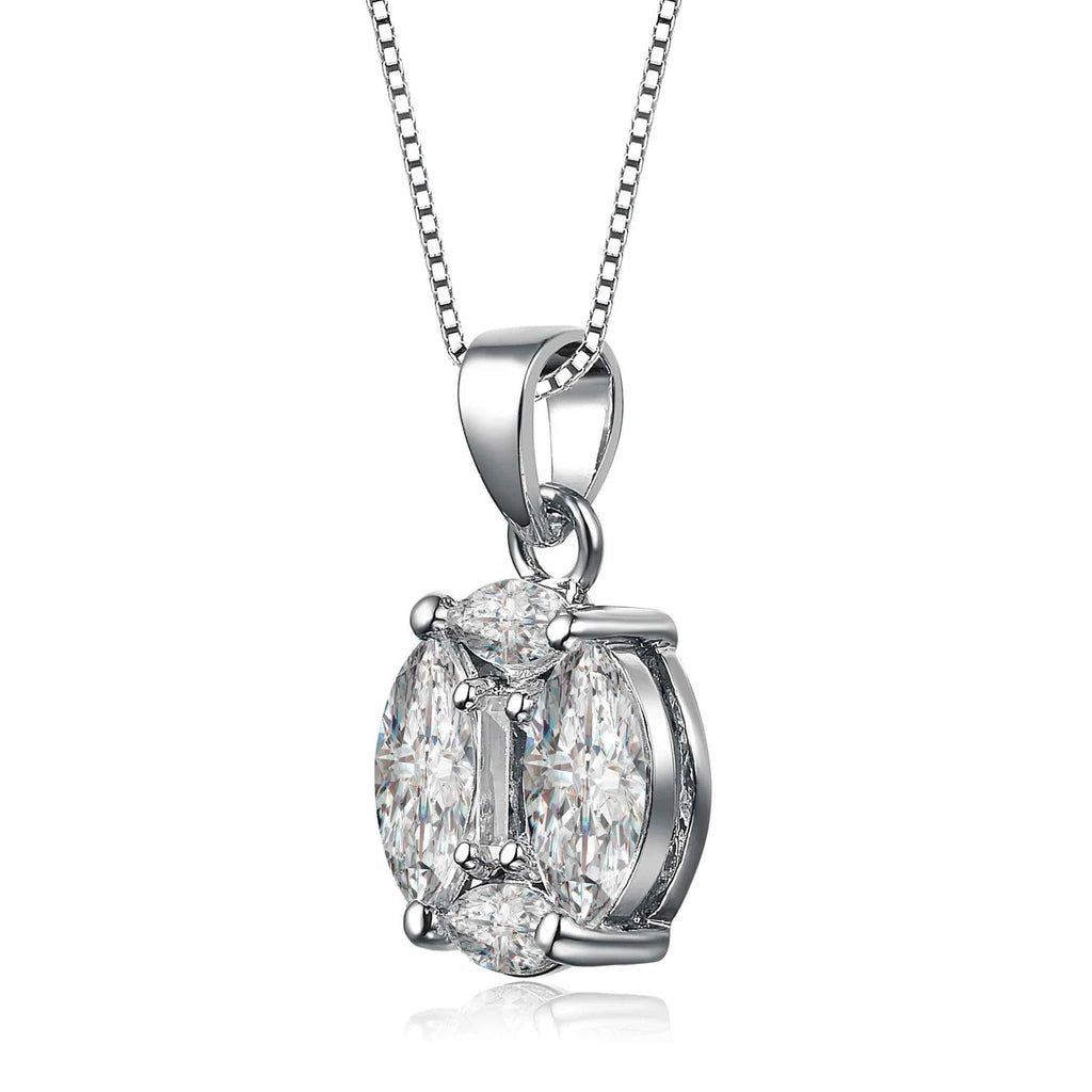 TD Collette Z Sterling Silver Cubic Zirconia Glitzy Necklace Huge Fashion Pendants & Charms