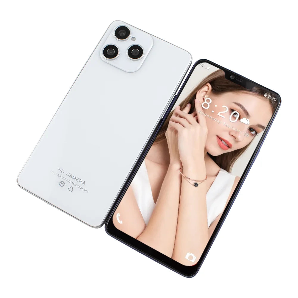 Custom Logo Unlocked Face ID MTK 6771 Octa Core 3G/4G Mobile Phone with 6.3inch HD OLED Screen 128GB ROM Smart Phone
