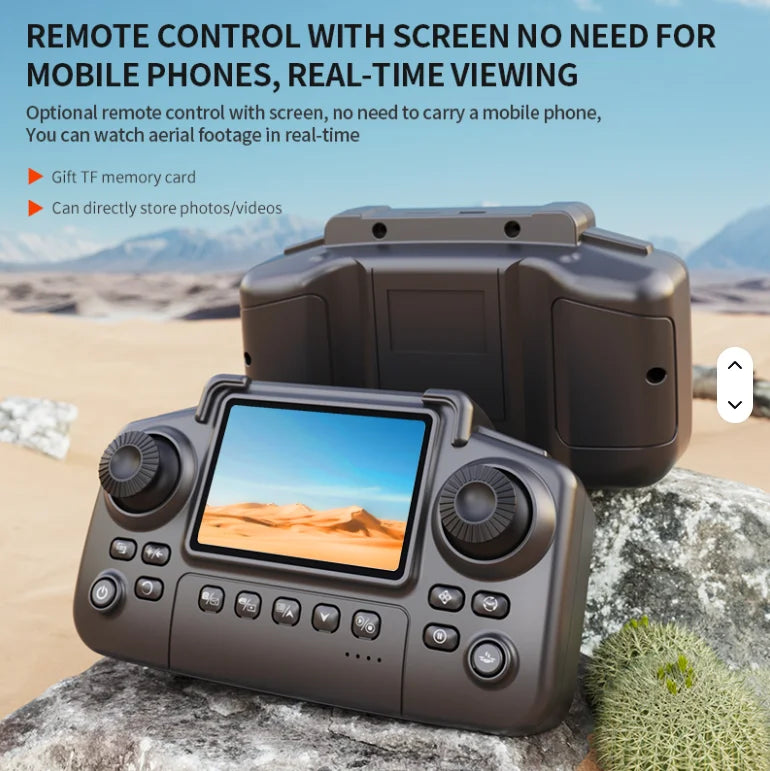 E99 Drones with Screen Remote Control Portable FPV 4K HD Dual Camera Foldable Quadcopter Helicopter E99 Drones
