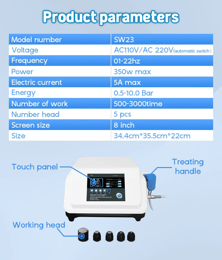 Ed Shockwave Therapy Machine Patellar Tendonitis Shock Wave Physical Focused Shockwave Therapy Machine