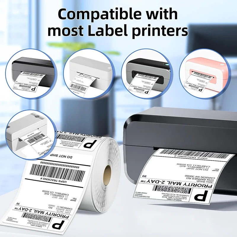 High Quality Custom Adhesive Stickers 500Labels/Roll*2 for Product Packaging Overseas Stock with Free Shipping
