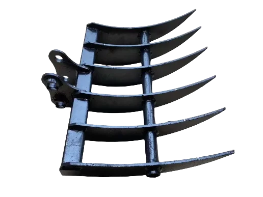 Hot Selling Mini Excavator Attachments Root Rake and Grass Rake for 0.8 Ton 1 Ton 1.2 Ton Excavators