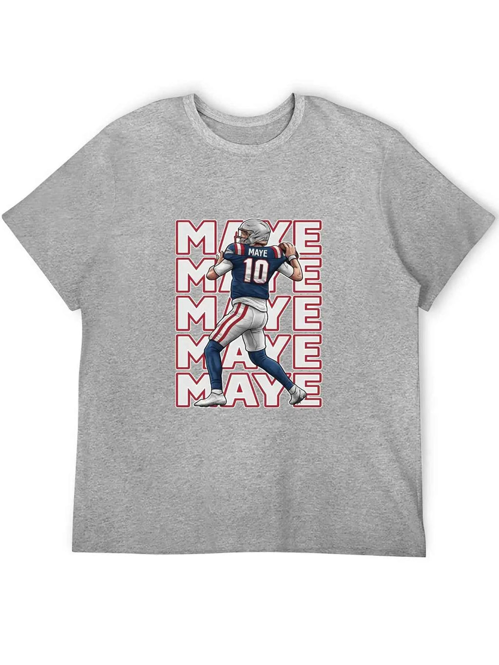 USA In-Stock New England Team Culture Shirt MAYE #10 Jersey T-Shirt Men's Casual Crew Neck T-Shirts 100% Cotton 180g Stretch Top