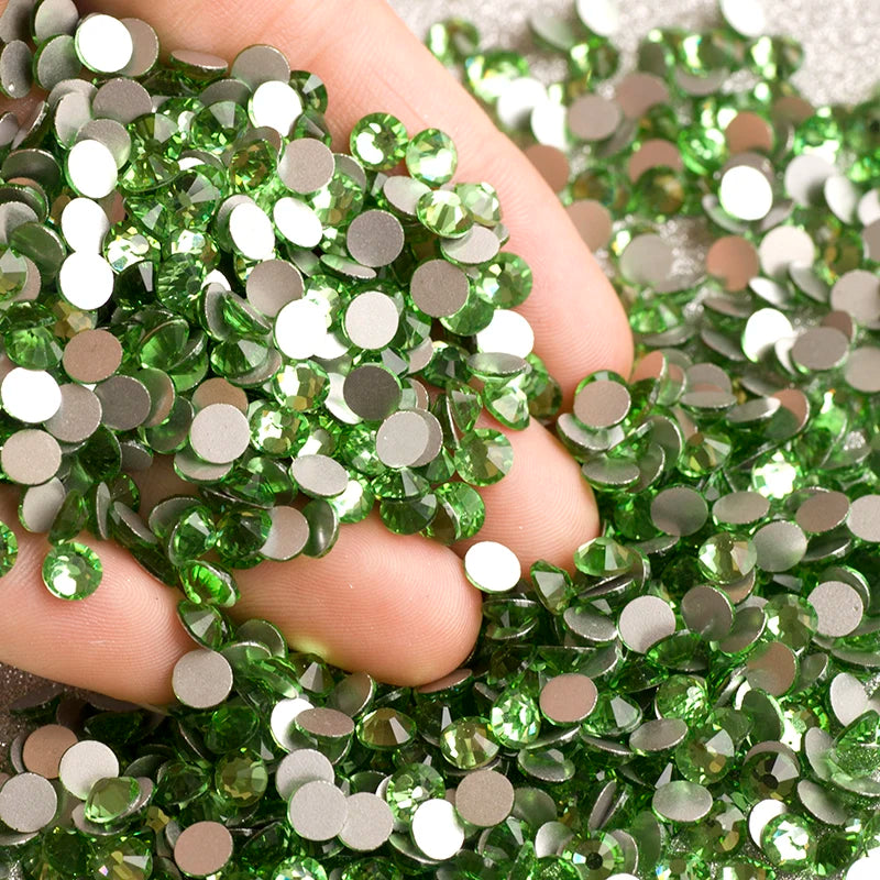 YANRUO 2058NOHF Flatback All Sizes Crystal Rhinestones Stones Nail Clothes for Needlework DIY Crafts Decor Gems