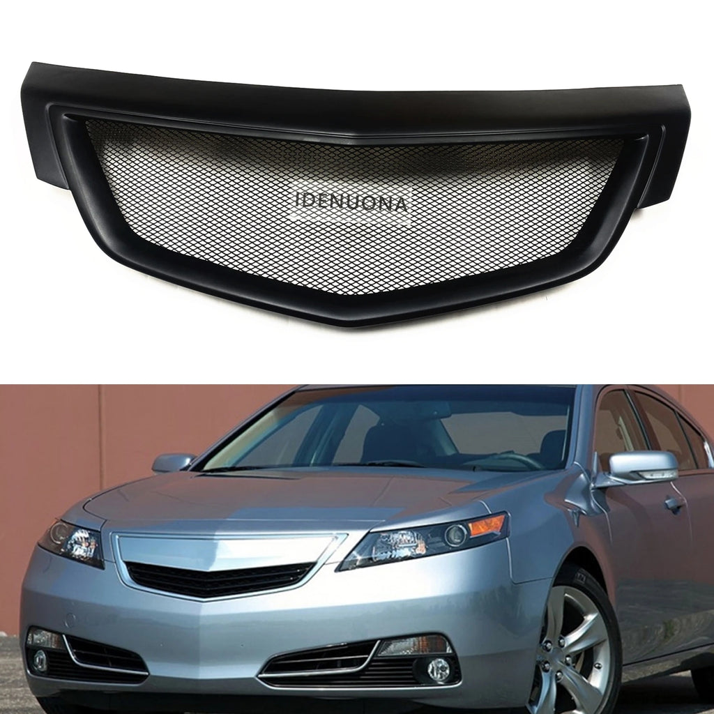 New High Quality Fiberglass Front Bumper Grille Honeycomb for Acura TL 2012-2014 Matte Black