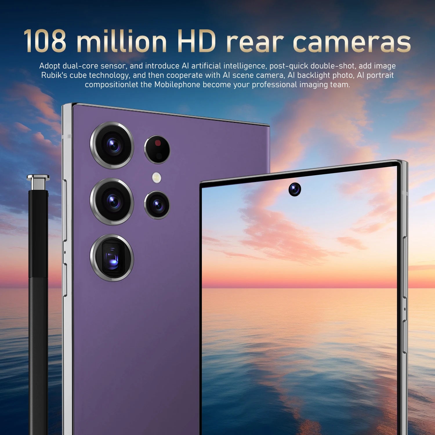 Cellphone S24 ultra 5g Smartphone Original Android Telephone S24 ultra Smartphones for 16GB+1TB 5G Mobile Phones Dual SIM
