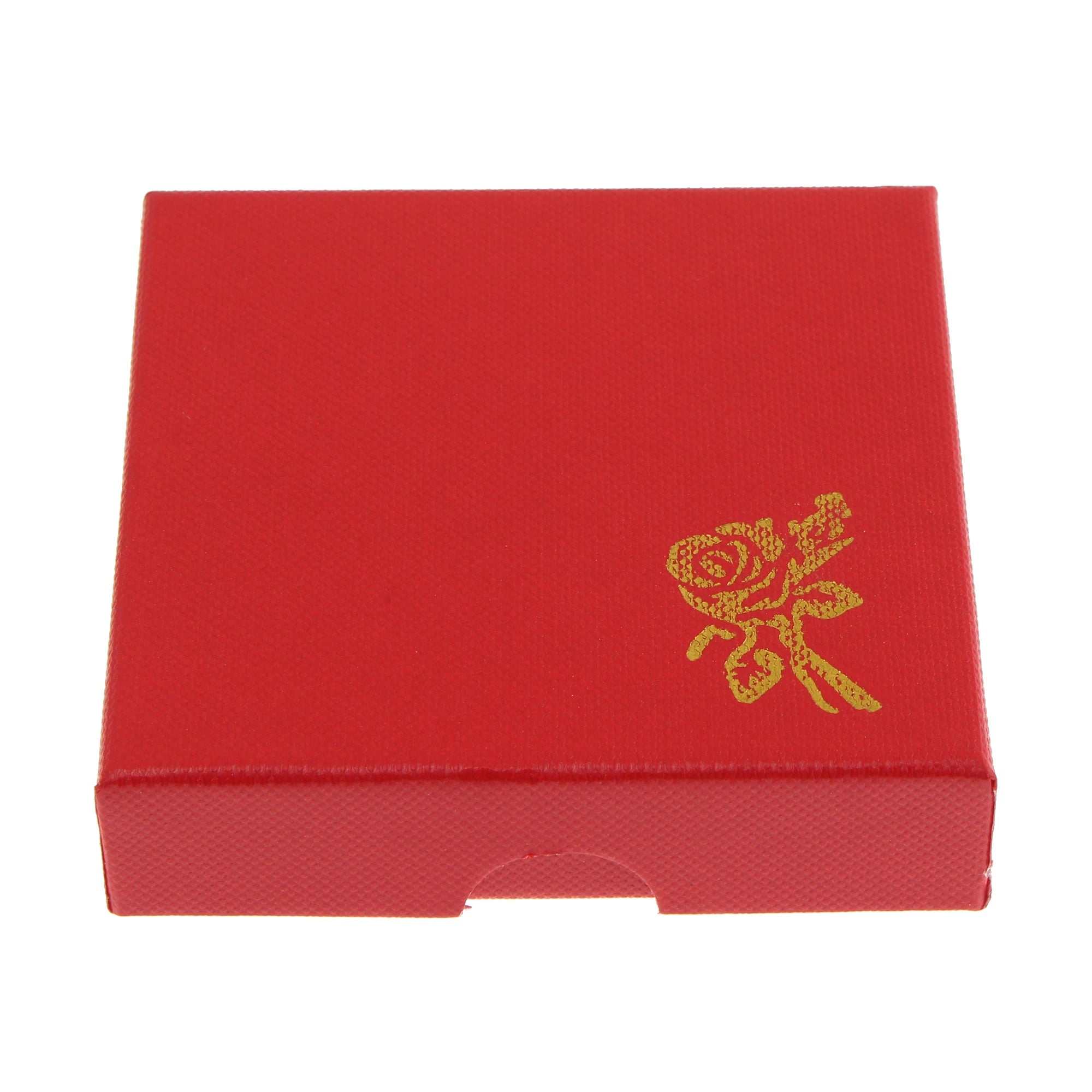 Square Rose Printed Jewelry Packaging Box Bracelet Necklace Storage Case Cardboard Gift Box Jewelry Organizer Case