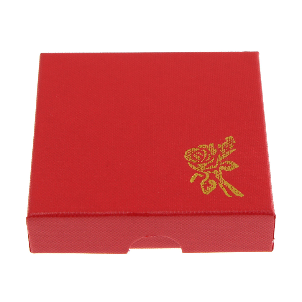 Square Rose Printed Jewelry Packaging Box Bracelet Necklace Storage Case Cardboard Gift Box Jewelry Organizer Case