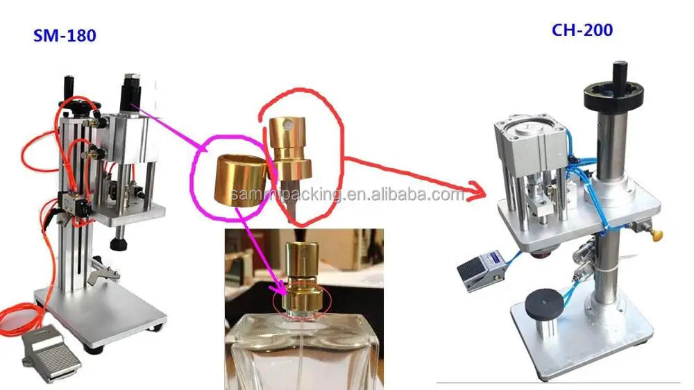 Good Selling Semi Automatic Packaging Spray Perfume Bottle Sealing Capping Crimping Machine
