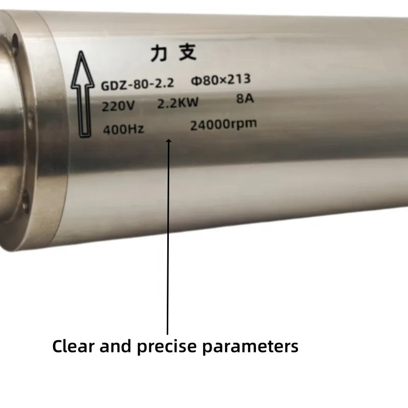 2.2KW-ER20 Water-cooled Spindle, Woodworking Spindle, High-speed Motor, Electric Spindle, Engraving Machine Spindle