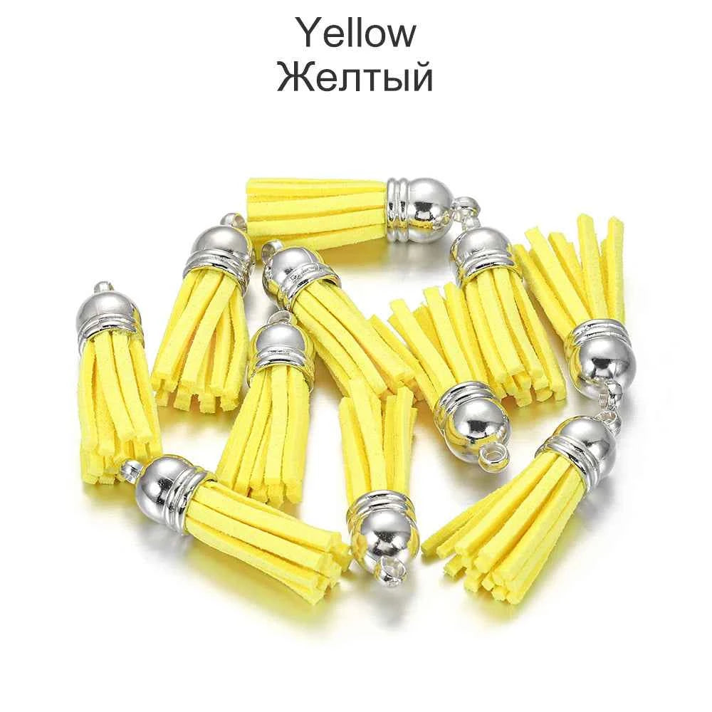 20-60pcs/lot 38mm Tassel Vintage Leather Tassels Fringe for Purl Macrame Pendant For DIY Jewelry Making Supplies Accessories