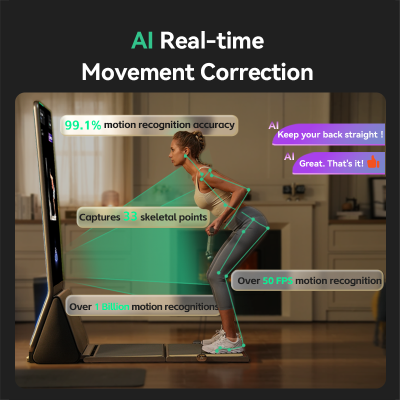 Professional AI Gym Robot Trainer Smart Pilates Interactive Mirror for Home Gym Multi-Function Station Personal Trainer Designed