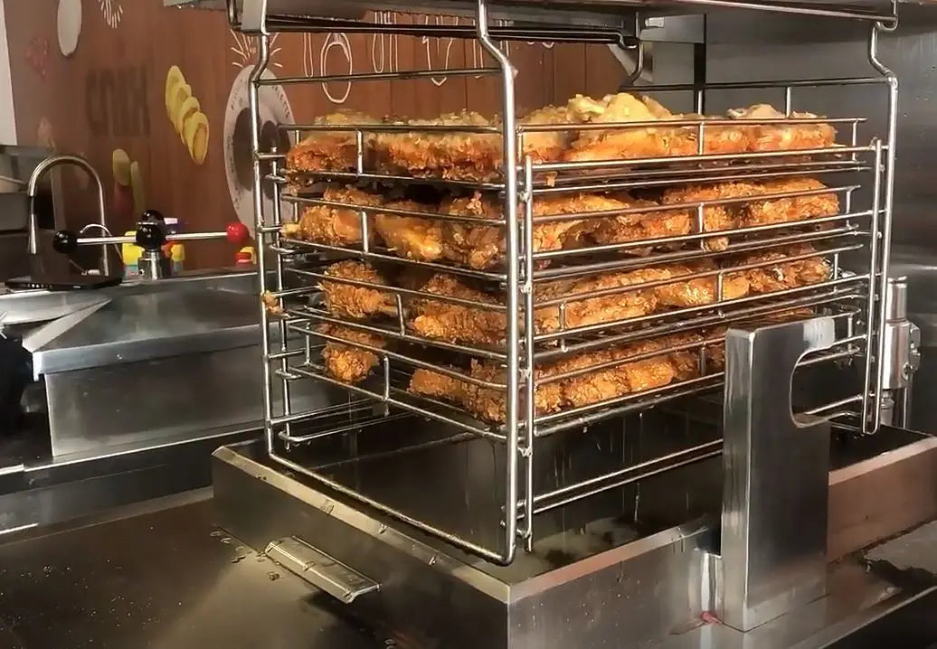 TENSHINE PFE-591 Big Capacity Auto Chicken Fryer Machine Pressure/chicken Fryer Henny Penny 8 Heads 8 HD Electric 100 Kpa 50L