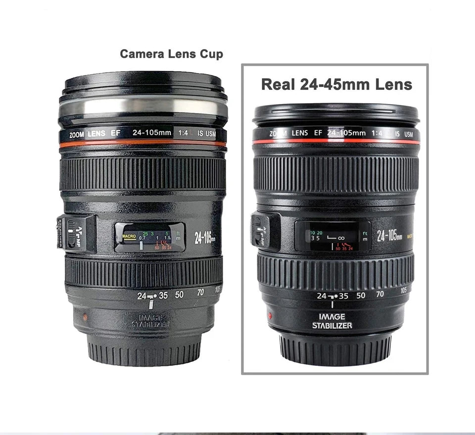 Coffee Mug Thermal  Camera Len Cup Tnsulated Water Bottle  Stainless Steel Tumbler Leakproof Vacuum Flasks for Camping Drinkware