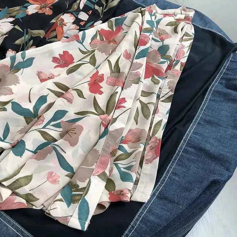 summer Chiffon Cover-ups ladies floral shirts blouses bohemia scarfs Beach Wear Kimono Dress For Women Swimsuit