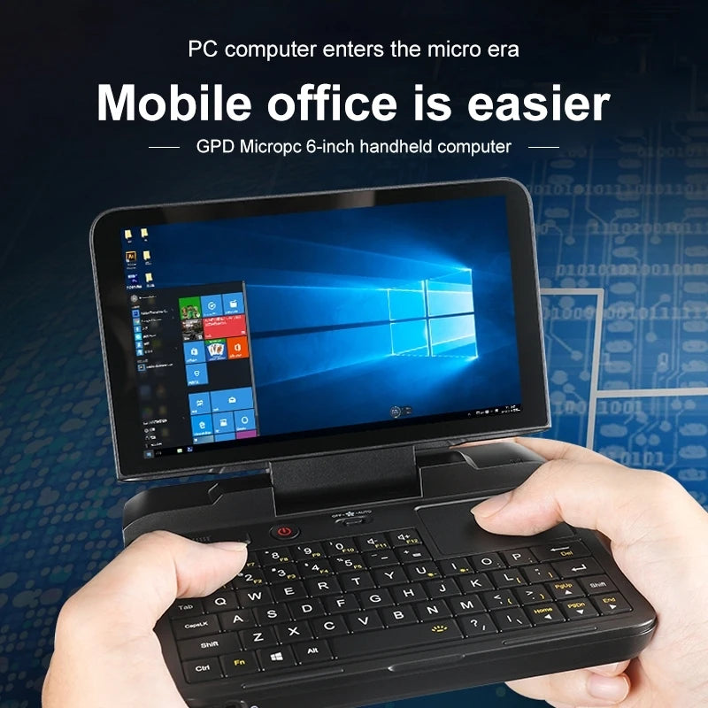 High Quality GPD MicroPC Mini Gaming Laptop 6.0 Inch Screen 8GB+256GB Quad Core CPU Laptop Computer Win 10