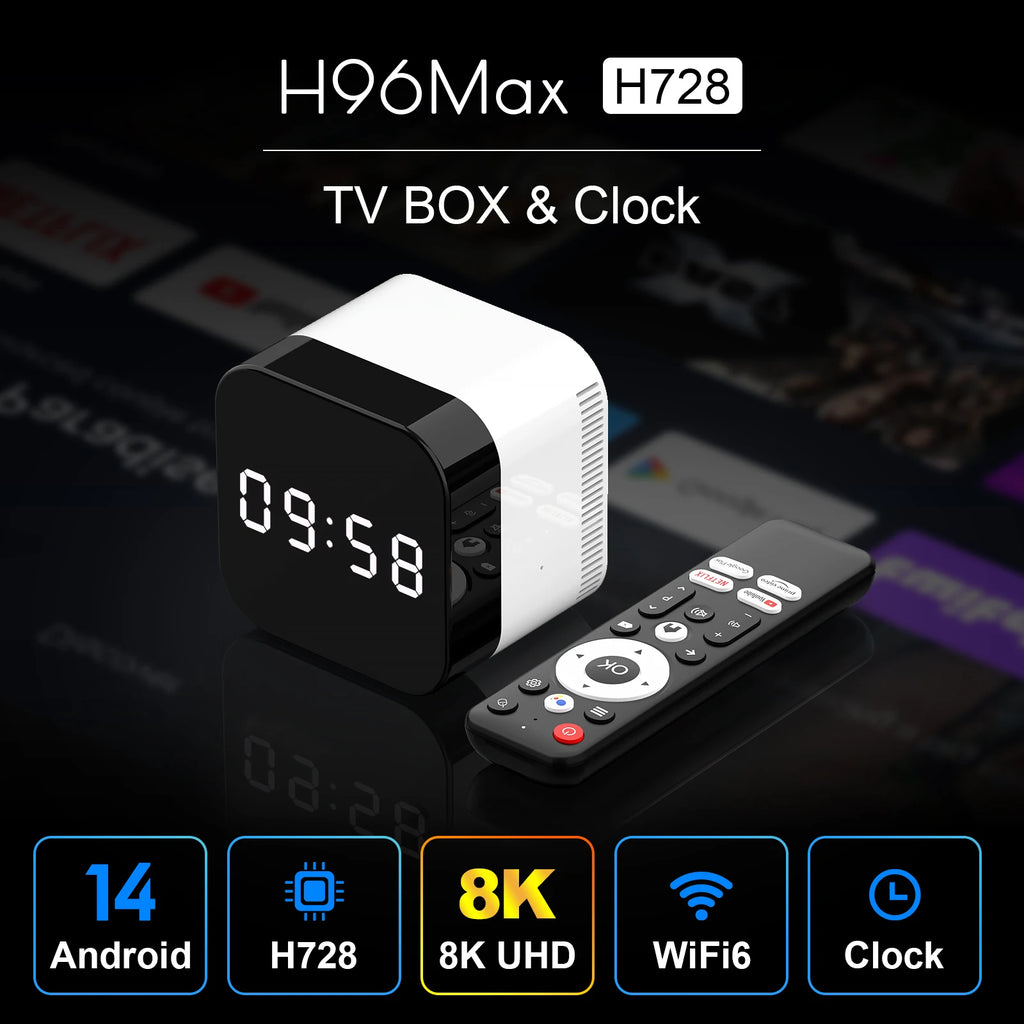 Hot Selling H96 Max TV Box 2025 Factory Original Allwinner H728 Media Player 8K UHD Android 14 Set Top Box
