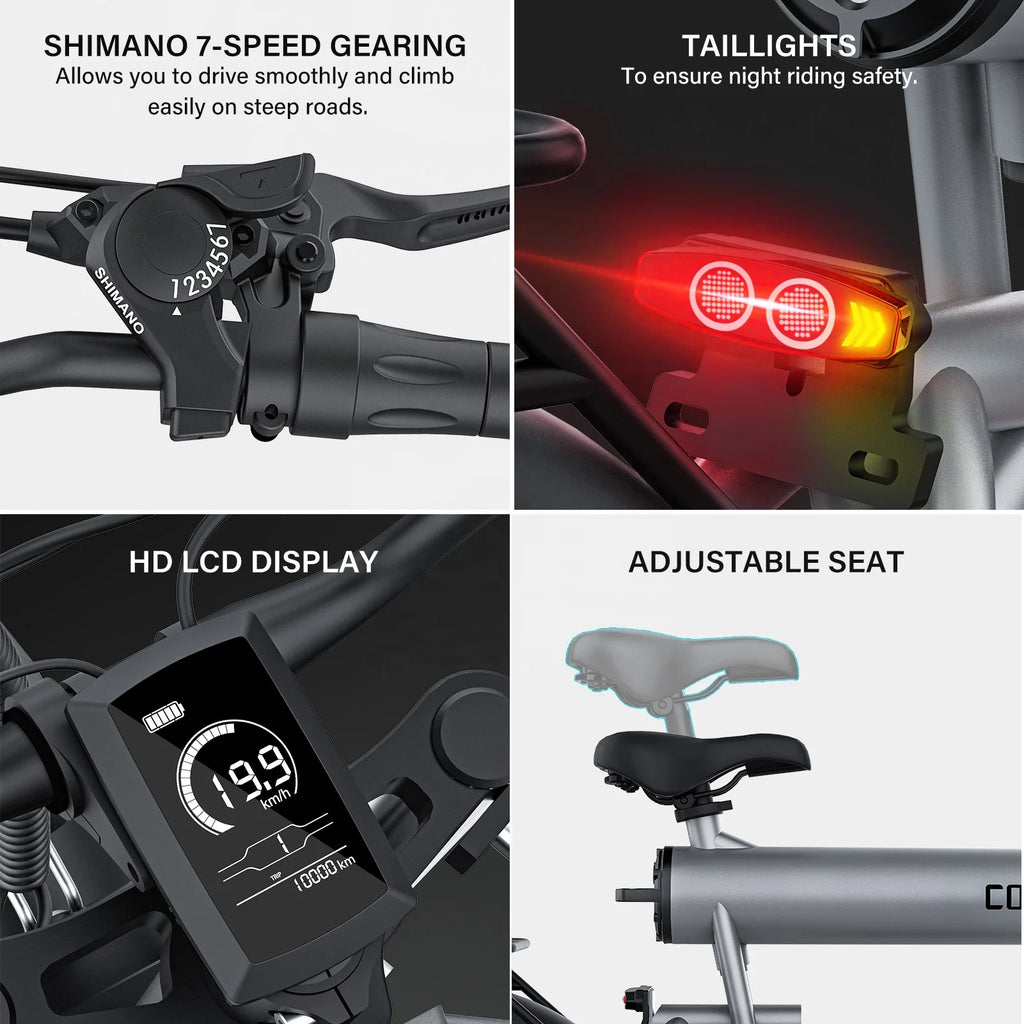 Free Shipping EU USA Warehouse CE 500w 1000w 2 Oil Disc Brake Electric Bicycle Electric City Bike