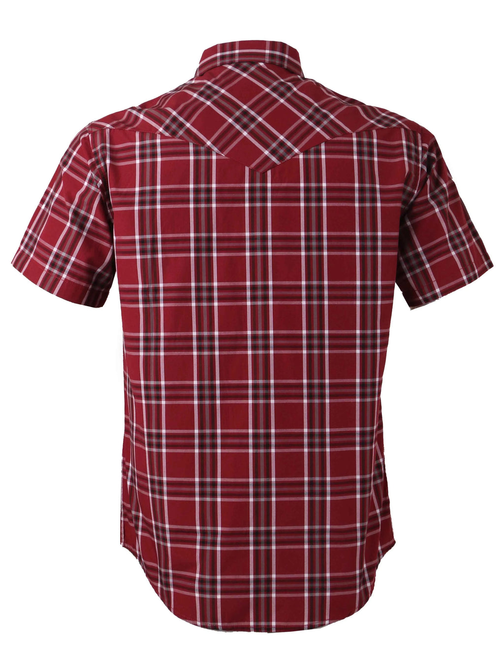 Men's Western Cowboy Short Sleeve Pearl Snap Button up Casual Work Plaid Shirts