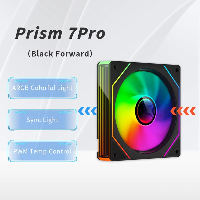 OEM 120mm ARGB PWM Smart Sync PC Cooling Fan High Static Pressure LED Computer Case Fan for Gaming Desktops