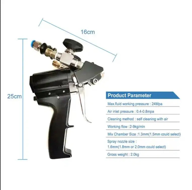Cost Effective High Pressure Powerful Pu Foam Spray Machine P2 Gun Bearings Gears 1 Year Warranty for Automotive Paint Spraying
